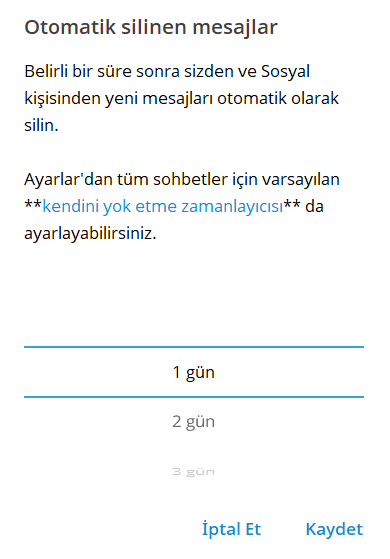 Telegram Otomatik Sil Nedir? Telegram Otomatik Sil Nedir?